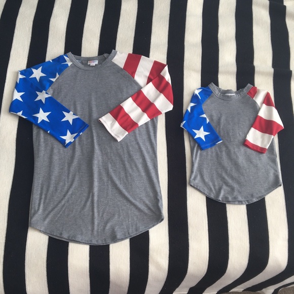 LuLaRoe Stars & Stripes Randy & Sloan Set - Picture 1 of 8